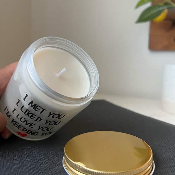 Funny Boyfriend Candle I Met You I Liked You I Love You I'm Keeping You Candle C - Picture 2 of 6